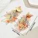 Japanese and Korean high-end flower colorful crystal, niche acrylic design, earrings, women's versatile earrings_ipsvogv.com