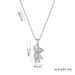 Little Necklace Women's New Violent Bear Pendant Versatile High End Titanium Steel Lock Bone Chain Accessories_ipsvogv.com