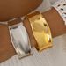 Fashionable Texture Irregular Liquid Metal Pleated Bracelet With High-end Feel Ins Landscape Wide Wristband_ipsvogv.com