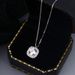999 Sugar Necklace In Pure Silver For Women, With A Small Diamond Set And Unique Design, Square Bag, Clavicle Chain,_ipsvogv.com