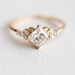 New Inlaid Square Diamond Zircon 14k Gold Engagement Tail Ring_ipsvogv.com