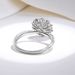 Silver Moissanite Diamond Ring Fashion Celebrity Style Small Lily Of The Valley Female Elegant Small Fragrance Style Temperament Finger Ring_ipsvogv.com