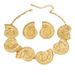 Statement Jewelry Exaggerated Conch Choker Pendant Gold Alloy Personality Trend Necklace Earring Set_ipsvogv.com