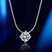 Silver Moissanite Necklace Simple And Fashionable Four Claw Moissanite Clavicle Necklace Female_ipsvogv.com