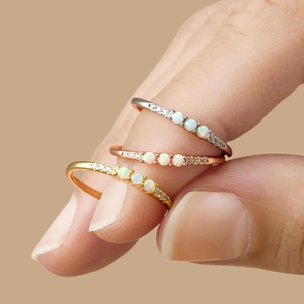 S925 Sterling Silver Opal Three Lives Three Worlds Ring Female Ins High End Niche Versatile Design_ipsvogv.com