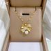 Stainless Steel Cute Bow Water Drop Pendant Necklace Earrings For Women Girl New Trendy Jewelry Set Gift Party_ipsvogv.com