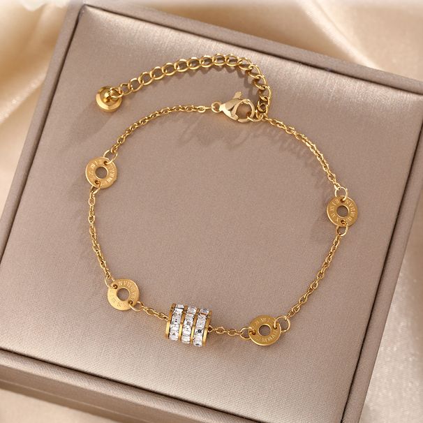 Fashionable Titanium Steel Bracelet For Women With A High-end Feel, Light Luxury Ins, Diamond Studded Small Waist,_ipsvogv.com