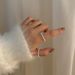 Natural Pearl Powder White Ring For Women, Adjustable, Fashionable, Niche, Exquisite Design, High-end Versatile Style,_ipsvogv.com
