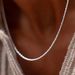 Men's Jewelry Wire Chain Necklace Fashionable Simple Solid Round Snake Necklace Batch_ipsvogv.com