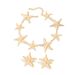 Ocean Vacation Style Starfish Pendant Necklace, Fashionable And Personalized Geometric Metal Face Accessories Set_ipsvogv.com