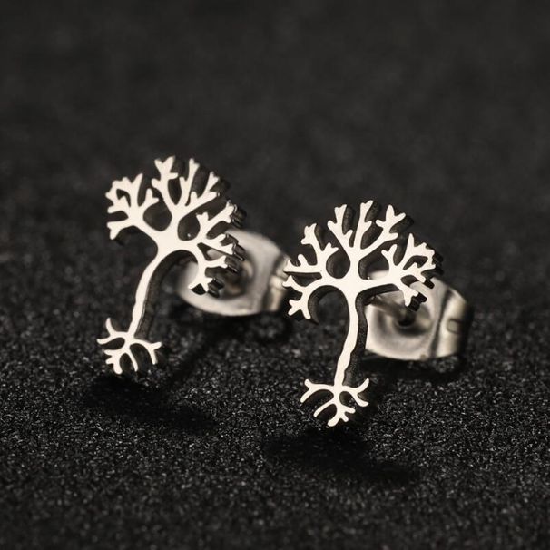 creative personality tree of life earrings Bohemian style gold color preserving electroplating jewelry_ipsvogv.com