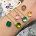 Geometric Faceted Crystal Necklace Copper Water Wave Chain Adjustable 40+5cm Spring Summer Candy Color Jewelry For Women_ipsvogv.com