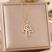Devil's Eye Necklace With Zirconium Pendant, High-end Titanium Steel Chain, Eye Accessories That Do Not Fade_ipsvogv.com