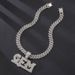 New GFM Letter Hip Hop Pendant High Quality Design Alloy Full Diamond Cuban Chain Necklace_ipsvogv.com