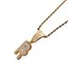 Hot Selling English Letter Copper Set With Zircon Full Diamond Pendant Clavicle Chain Necklace_ipsvogv.com