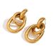 Women's Jewelry Fashion Niche Personality Earrings Stainless Steel Plated K Gold French O Shaped Winding Geometric Earrings_ipsvogv.com