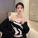 2023 New Design Sense Fashionable Small Fragrance English Leather Rope Splice Letter Internet Red Versatile Necklace_ipsvogv.com
