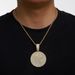 New Round Full Diamond Letter K Alloy Pendant Hip Hop Fashion Cuban Chain Men's Necklace Jewelry_ipsvogv.com
