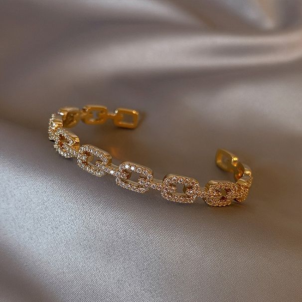 New Zircon Letter Buckle Bracelet With Fashionable Temperament And High-end Feel, Popular Online Light Luxury Bracelet Accessories_ipsvogv.com