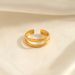 Women’s Jewelry Set Fashion Simple Double Layer Steel Ring Personality All Match Cold Style Real Gold Electroplated Opening Adjustment Ring_ipsvogv.com