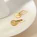 S Sterg Sier T-shaped Round Ear Buckle Light Female Niche Versatile Electroplated Gold Plated Design Earrings_ipsvogv.com