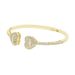 Women's Jewelry Full Diamond Heart Shaped Open Bracelet Ladies Full Diamond Bracelet Jewelry_ipsvogv.com