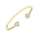 Women's Jewelry Hip Hop Heart Shaped Zircon Open High End Bracelet Trendy Punk Style Ladies Bracelet Electroplating_ipsvogv.com