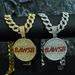 Disc Full Diamond BAWSB Alloy Pendant, Personalized, Trendy, Fashionable, Versatile, Men's Hip Hop Accessory Necklace_ipsvogv.com
