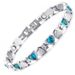 Men's Jewelry Fashion Luxury Double Heart Diamond Heart Shaped Strong Magnetic Stainless Steel Bracelet Jewelry_ipsvogv.com