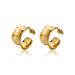 French simple high grade photosensitive surface earrings geometric irregular copper plated real gold earrings silver needle retro earrings_ipsvogv.com