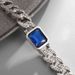 Blue Stone Arabesque Couple For Men And Women Cuban Bracelets Pair Korean Style Fashion Personality Trend_ipsvogv.com