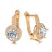 Women's Jewelry Fashion Design Zircon Earrings Temperament Rose Gold Small Earrings_ipsvogv.com