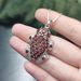 Natural Style Animal Element Frog Pendant S925 Sterling Silver Inlaid Natural Garnet Topaz Necklace Pendant_ipsvogv.com