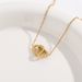 Double heart hollowed out titanium steel necklace designed by female niche, fashionable and minimalist collarbone chain,_ipsvogv.com