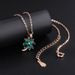 S999 Sterling Silver Four Leaf Clover Necklace Female Emerald Heart Shaped Clavicle Chain_ipsvogv.com