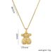 High-end design sense niche machine bear necklace pendant trendy versatile hip hop sweet cool light luxury niche clavicle chain_ipsvogv.com