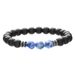 Simple Men's Faceted Black Agate Tiger Eye Stone Blue Stone Elastic Bracelet Ins Style All Match Bracelet Hand Jewelry Stacking_ipsvogv.com