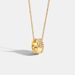 Small Waist Luck Beads Inlaid With Diamond Copper Necklace Gear Geometric Round Bead Pendant Couple Necklace_ipsvogv.com