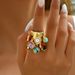 Unisex Niche Light Luxury Style Women's Open Adjustable Ring Personality Inlaid With Colored Gemstone Plain Ring Index Finger Ring_ipsvogv.com