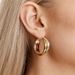 Women's Jewelry K Gold And Silver Two Color Circle Cross Earrings And Rings Simple And Luxurious Style Color Matching Jewelry_ipsvogv.com