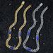 New men's 10mm full diamond rectangular glass splicing hip-hop style heavy-duty chain necklace_ipsvogv.com