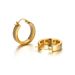Simple metal geometric circle earrings basic style temperament high end versatile earrings real gold plated female earrings_ipsvogv.com
