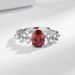 Live Streaming Hot Selling Pomegranate Red Zircon For Women With Adjustable Opening Index Finger Ring, Light Luxury And_ipsvogv.com