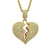 Pop Hip Hop Men's Broken Heart Alloy Heartbreak Pendant Necklace_ipsvogv.com