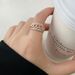 S Sterling Silver Cuban Chain Ring With Rotatable Pendant Full Of Diamonds, Luxurious Sophisticated Temperament, Light_ipsvogv.com