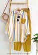 Women's Plus Size Women's Clothing Summer Slightly Fat MM Fashionable Loose Slim Comfortable Casual Striped Suit_ipsvogv.com