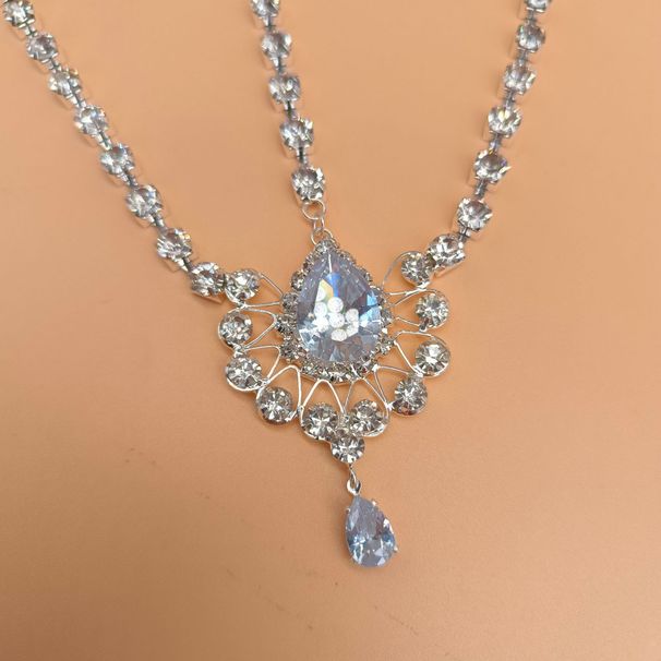 Multi Layer Forehead Chain Ethnic Style Zircon Water Drop Party Rhinestone Gold Headdress_ipsvogv.com