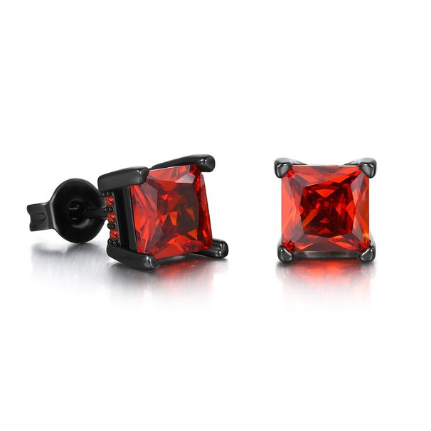 Unisex popular street hip hop earrings quadrilateral micro inlaid zircon earrings men's earrings_ipsvogv.com