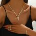 Versatile Elegant Set: Necklace, Earrings, Bracelet, Light Luxury Niche High-end Jewelry Three-piece Set_ipsvogv.com
