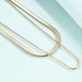 ins all match double layer retro snake chain necklace fashion trend flat snake chain gold plated stainless steel necklace female_ipsvogv.com